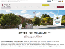 Tablet Screenshot of hoteldesdunes.com